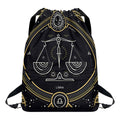 Vintage Libra Zodiac Sign Print Drawstring Backpack