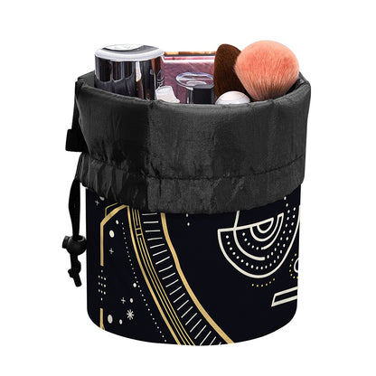 Vintage Libra Zodiac Sign Print Drawstring Makeup Bag