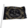 Vintage Libra Zodiac Sign Print Flag