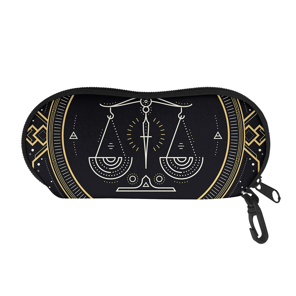 Vintage Libra Zodiac Sign Print Glasses Case