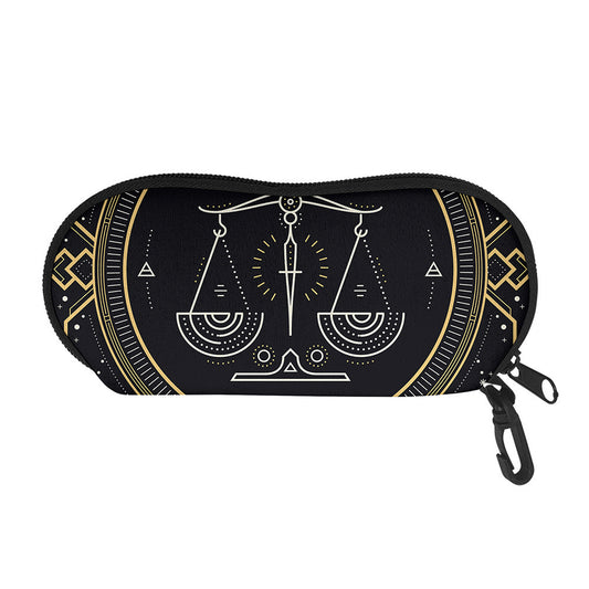 Vintage Libra Zodiac Sign Print Glasses Case