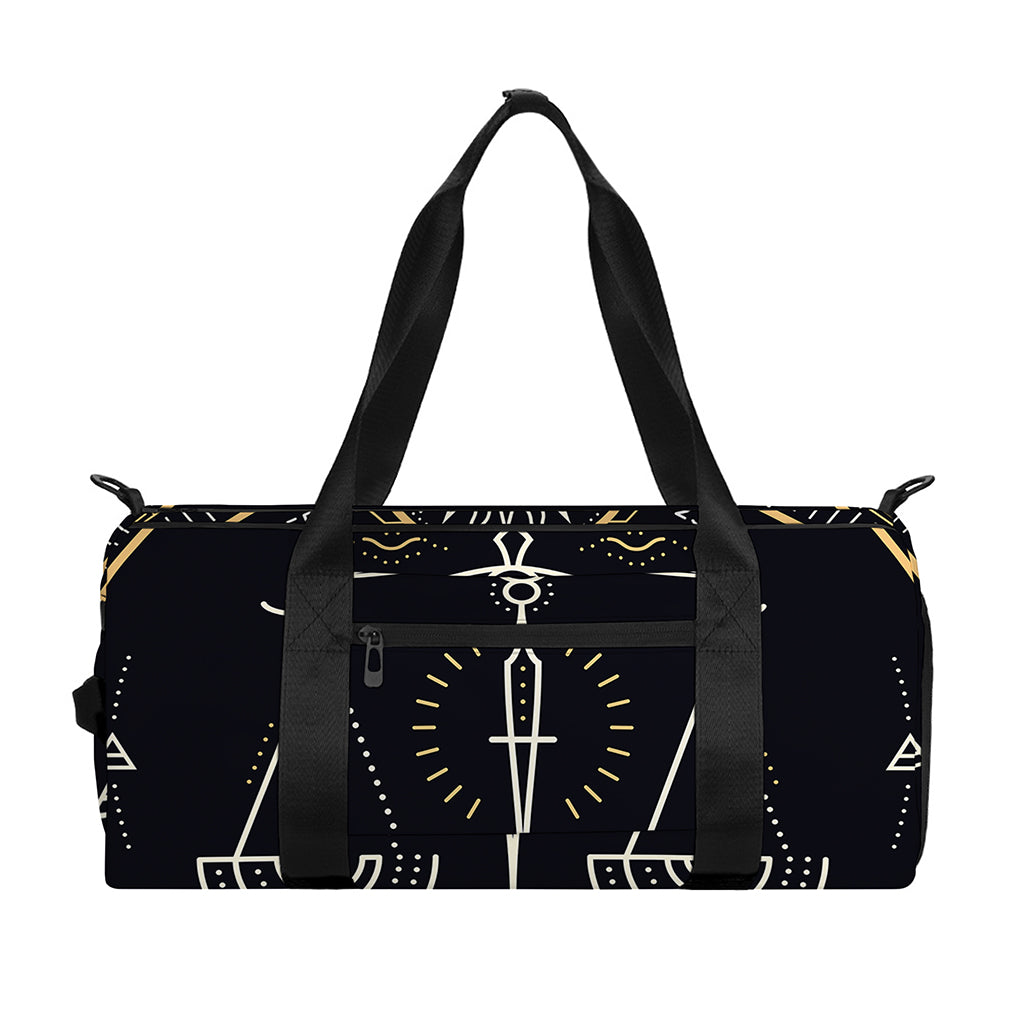 Vintage Libra Zodiac Sign Print Gym Bag