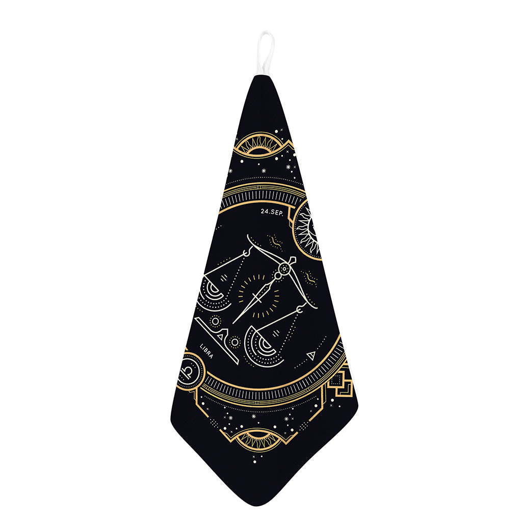 Vintage Libra Zodiac Sign Print Hand Towel