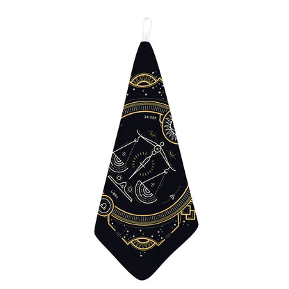 Vintage Libra Zodiac Sign Print Hand Towel