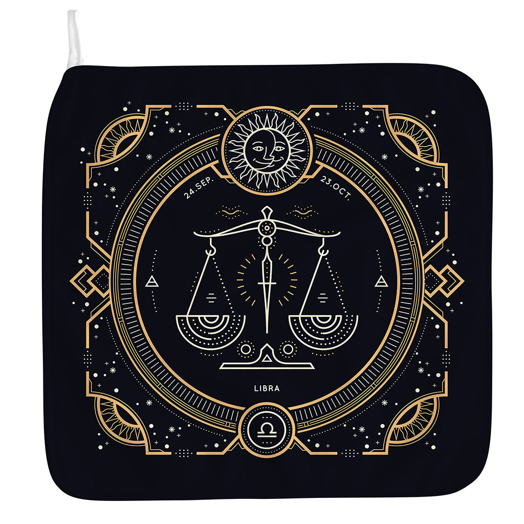 Vintage Libra Zodiac Sign Print Hand Towel