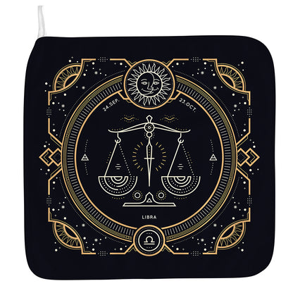 Vintage Libra Zodiac Sign Print Hand Towel