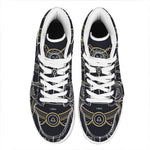 Vintage Libra Zodiac Sign Print High Top Leather Sneakers