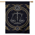 Vintage Libra Zodiac Sign Print House Flag