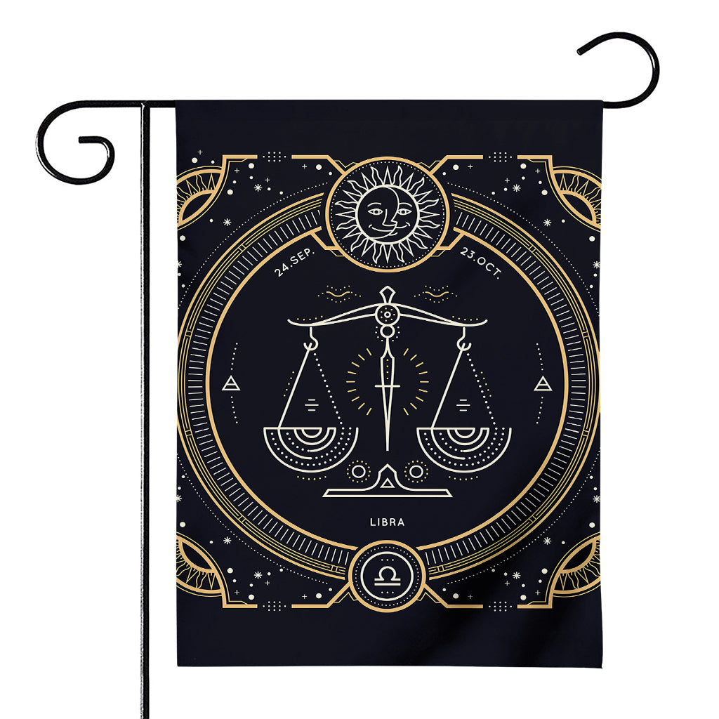 Vintage Libra Zodiac Sign Print House Flag