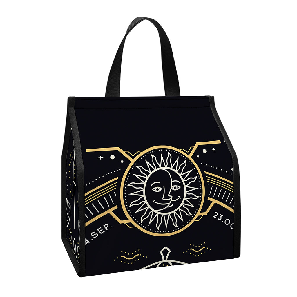 Vintage Libra Zodiac Sign Print Insulated Lunch Tote
