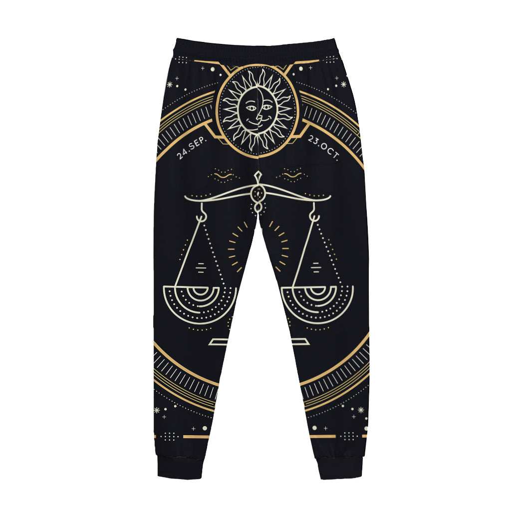 Vintage Libra Zodiac Sign Print Jogger Pants
