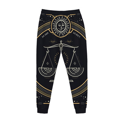 Vintage Libra Zodiac Sign Print Jogger Pants