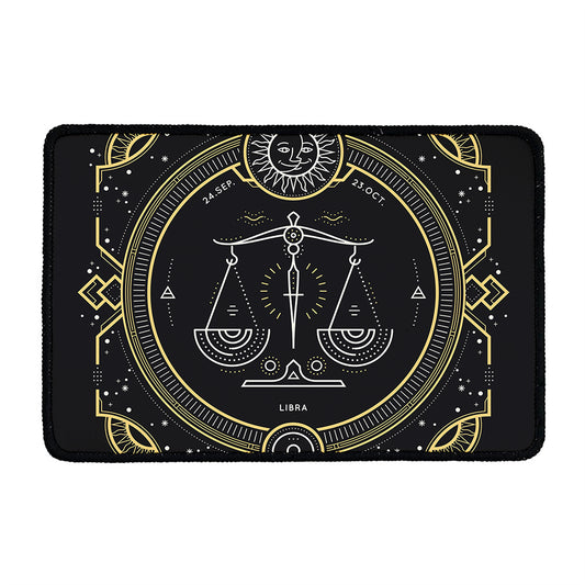 Vintage Libra Zodiac Sign Print Kitchen Mat
