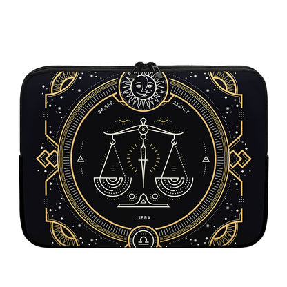 Vintage Libra Zodiac Sign Print Laptop Sleeve