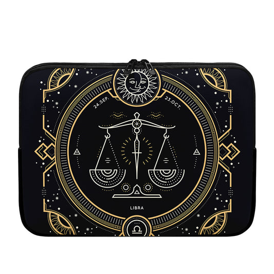 Vintage Libra Zodiac Sign Print Laptop Sleeve