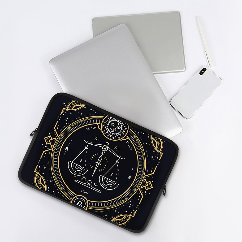 Vintage Libra Zodiac Sign Print Laptop Sleeve