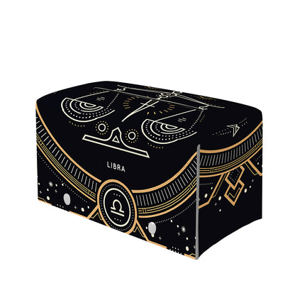 Vintage Libra Zodiac Sign Print Leather Tissue Box Cover