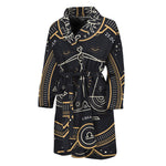 Vintage Libra Zodiac Sign Print Men's Bathrobe