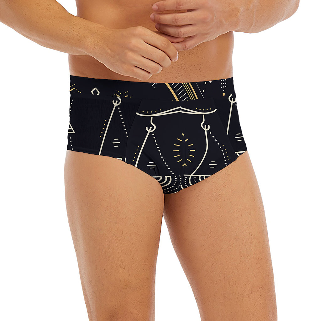 Vintage Libra Zodiac Sign Print Men's Briefs