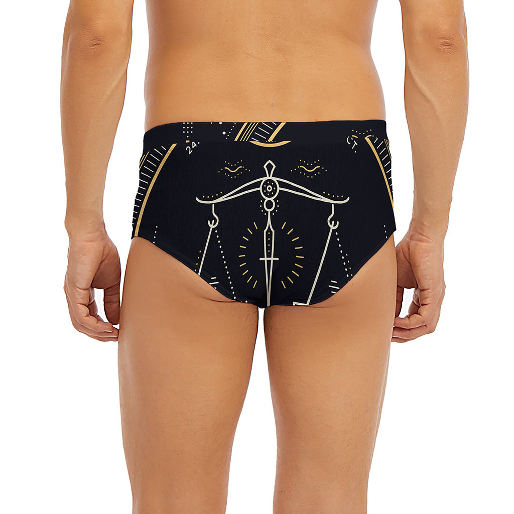 Vintage Libra Zodiac Sign Print Men's Briefs