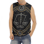 Vintage Libra Zodiac Sign Print Men's Fitness Tank Top