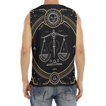 Vintage Libra Zodiac Sign Print Men's Fitness Tank Top