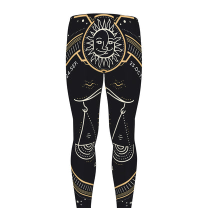 Vintage Libra Zodiac Sign Print Men's leggings