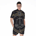 Vintage Libra Zodiac Sign Print Men's Romper