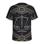 Vintage Libra Zodiac Sign Print Men's Sports T-Shirt