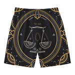 Vintage Libra Zodiac Sign Print Men's Swim Trunks
