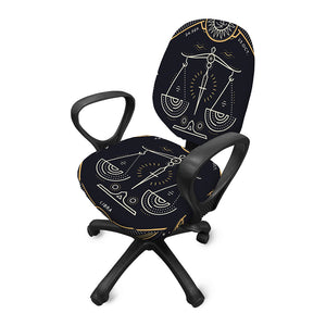 Vintage Libra Zodiac Sign Print Office Chair Cover