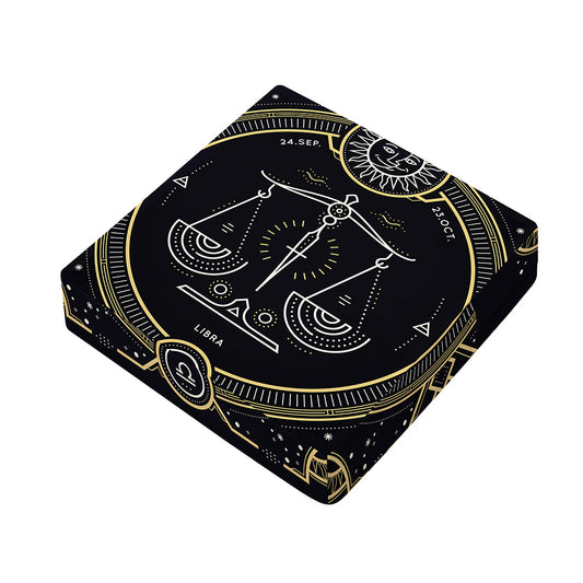 Vintage Libra Zodiac Sign Print Outdoor Seat Cushion Cover