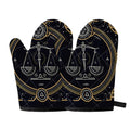 Vintage Libra Zodiac Sign Print Oven Mitts