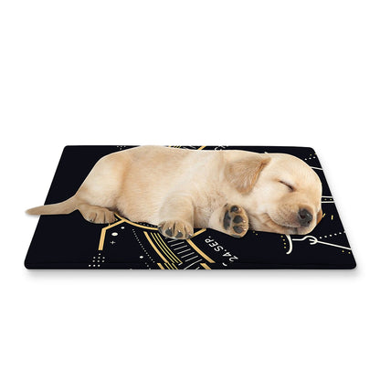Vintage Libra Zodiac Sign Print Pet Cooling Mat Cover