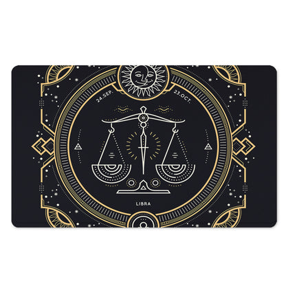 Vintage Libra Zodiac Sign Print Polyester Doormat