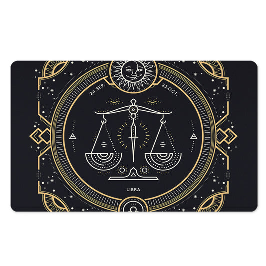 Vintage Libra Zodiac Sign Print Polyester Doormat