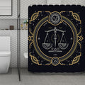 Vintage Libra Zodiac Sign Print Polyester Shower Curtain
