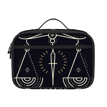 Vintage Libra Zodiac Sign Print Portable Lunch Bag