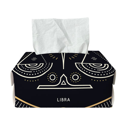 Vintage Libra Zodiac Sign Print Rectangle Tissue Box Cover