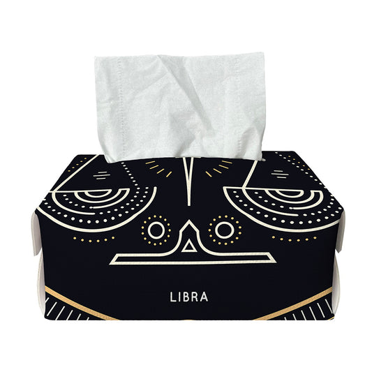 Vintage Libra Zodiac Sign Print Rectangle Tissue Box Cover