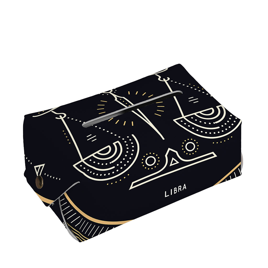 Vintage Libra Zodiac Sign Print Rectangle Tissue Box Cover