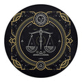 Vintage Libra Zodiac Sign Print Round Blanket