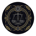Vintage Libra Zodiac Sign Print Round Floor Mat
