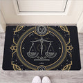 Vintage Libra Zodiac Sign Print Rubber Doormat