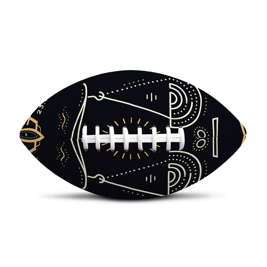 Vintage Libra Zodiac Sign Print Rugby Ball