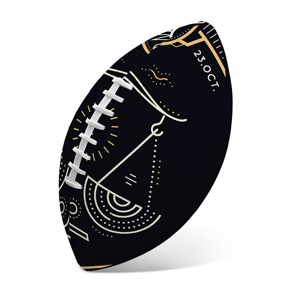 Vintage Libra Zodiac Sign Print Rugby Ball