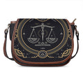 Vintage Libra Zodiac Sign Print Saddle Bag