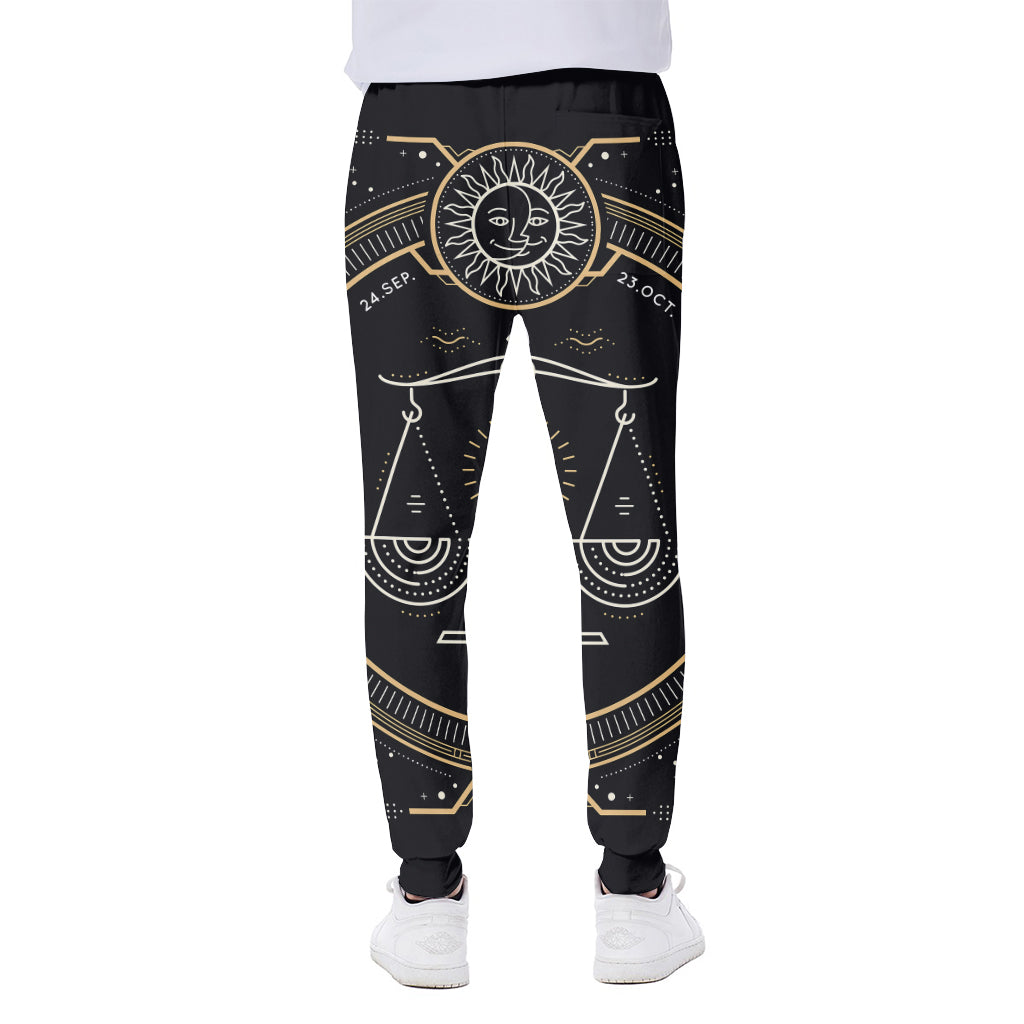 Vintage Libra Zodiac Sign Print Scuba Joggers