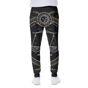 Vintage Libra Zodiac Sign Print Scuba Joggers