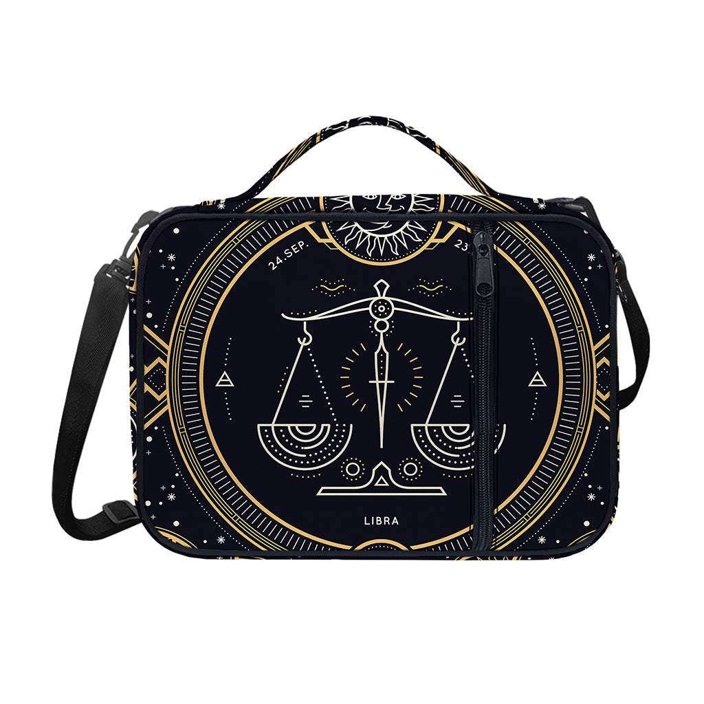 Vintage Libra Zodiac Sign Print Shoulder Strap Bible Bag